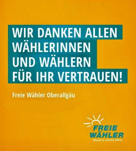 Plakat Freie Wähler Oberallgäu